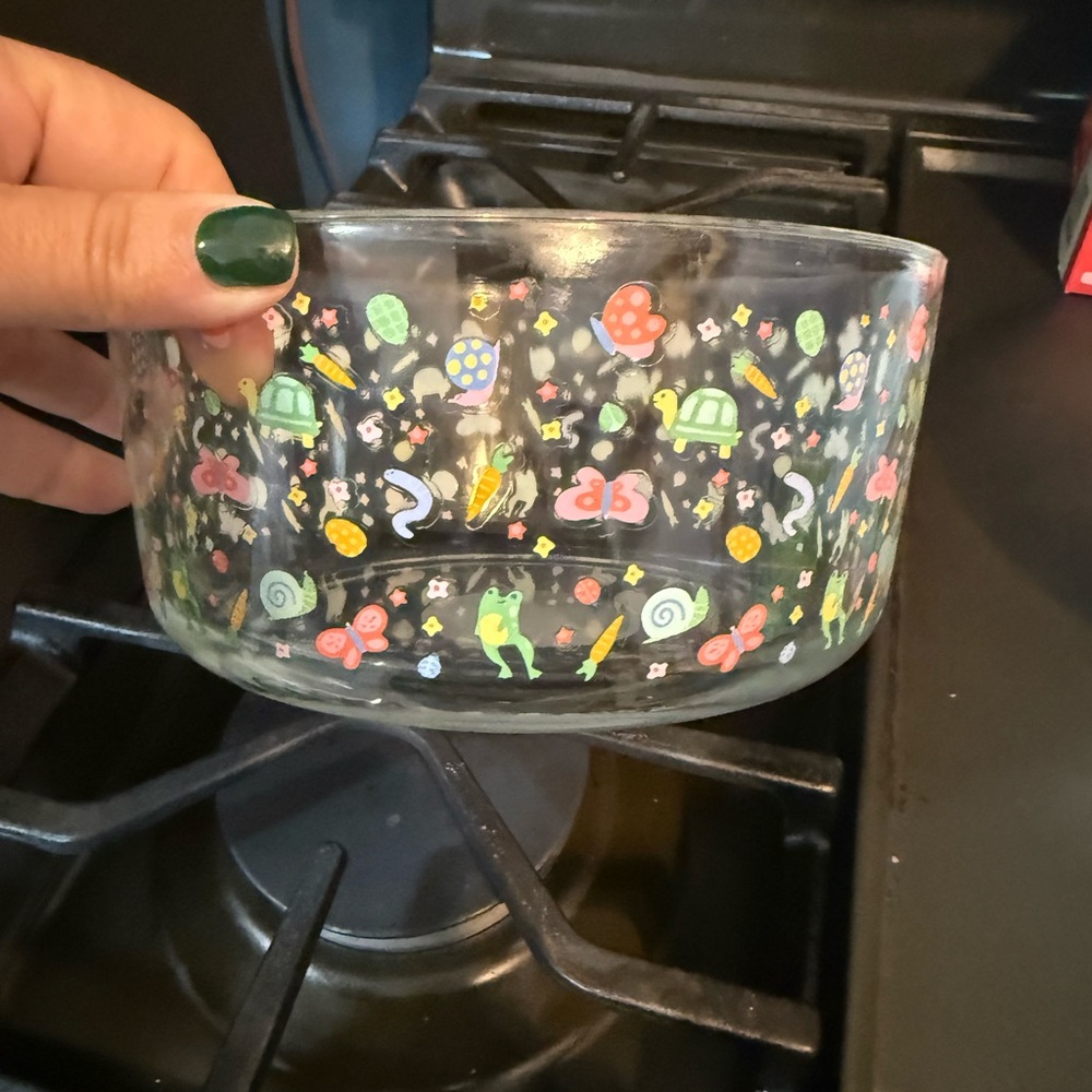 Pyrex Clear Glass Bowls with Easter design